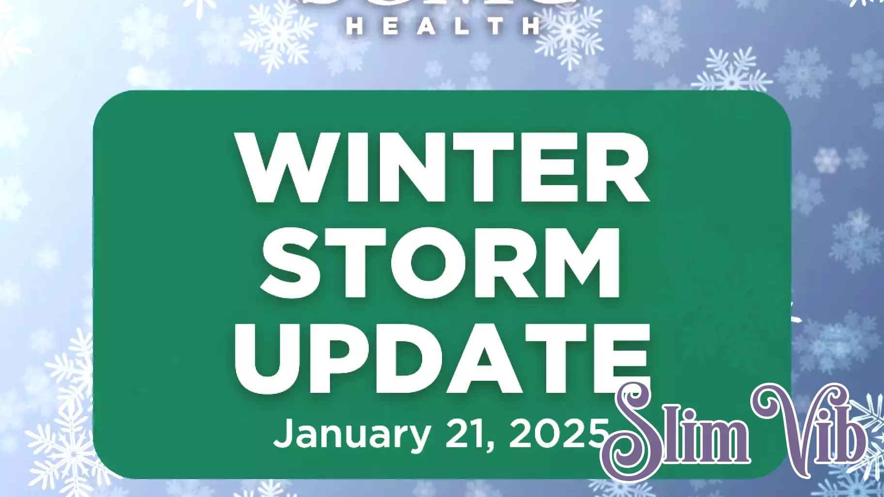 SGMC Health Modifies Hours in Response to Winter Storm Enzo